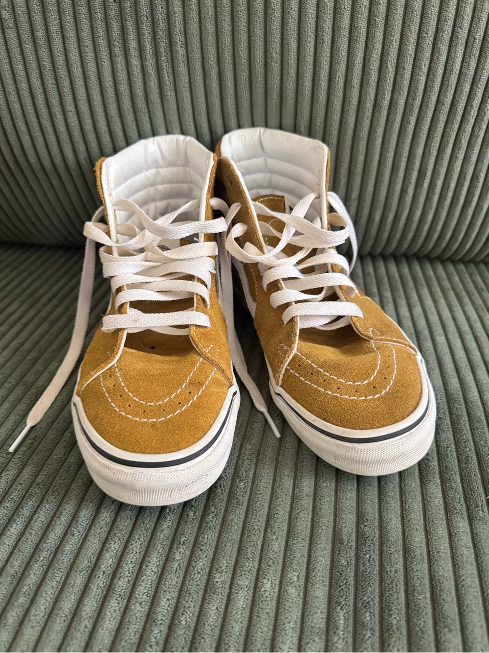 Vans Sk8-Hi Mustard Suede High-Top Sneakers